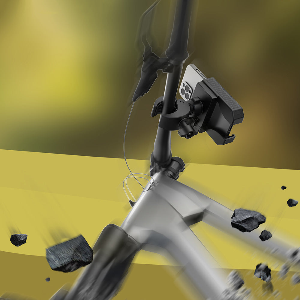 Lenyes CR182 360 Derece Ayarlanabilir Çift Kilitli Bisiklet ve Motosiklet Telefon Tutucu