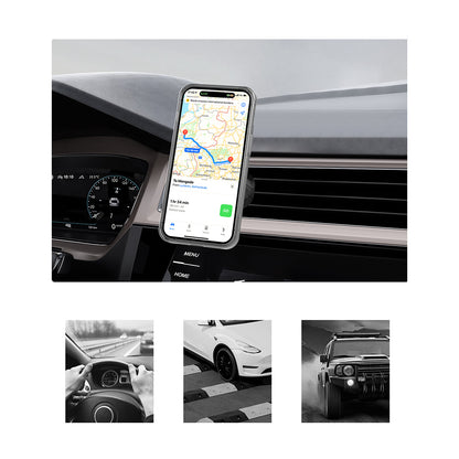 Lenyes CR183 M-safe Magnetik Özellikli 360 Derece Dönebilen Havalandırma Tasarım Araç Telefon Tutucu