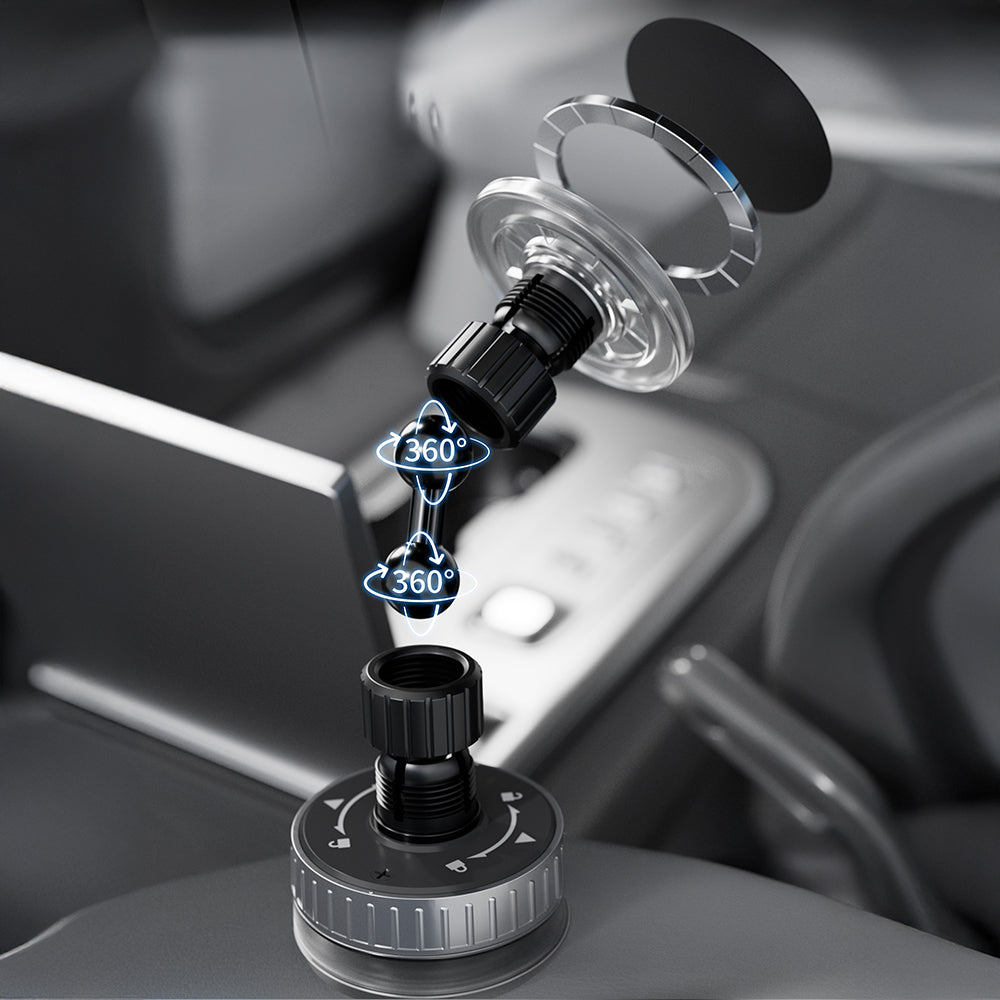 Lenyes CR192 Vakum Özellikli 360 Derece Dönebilen Magnetik Telefon Tutucu