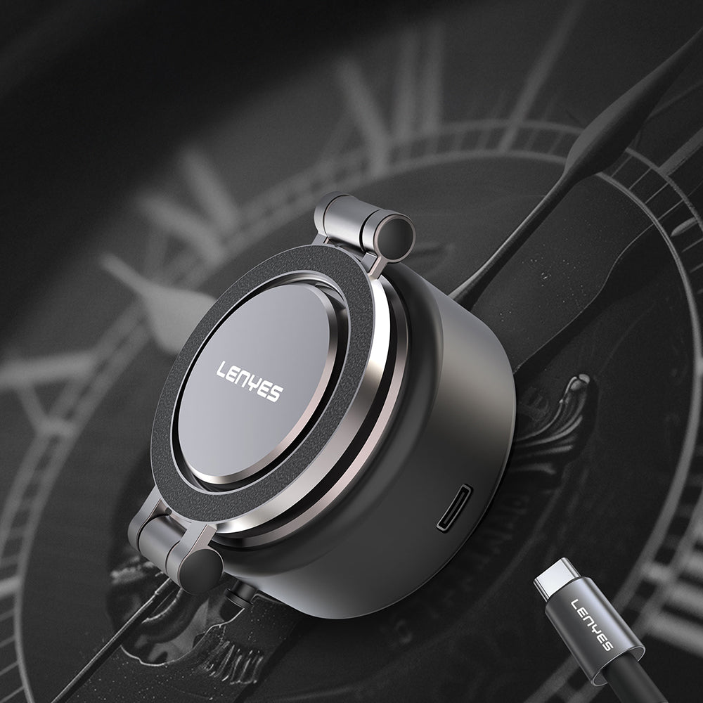 Lenyes CR198 360 Derece Dönebilen 100mAh Type-C Portlu Elektrikli Vakum Özellikli Katlanabilir Telefon Tutucu