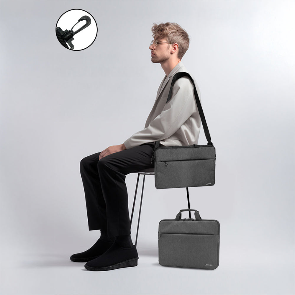 Lenyes LB509 Cleo Protect Pro Serisi Darbe Emici Su Geçirmez Polyester Kumaş 15.6 inç Laptop Çantası