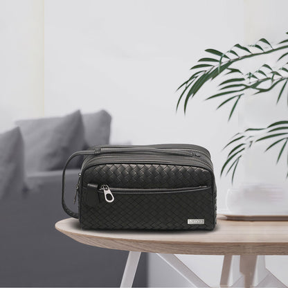 Lenyes LB527 Tomas Serisi Dokuma PU Mat Deri Bilek Tasarımlı Çizilmeye Karşı Dayanıklı Aksesuar Çantası