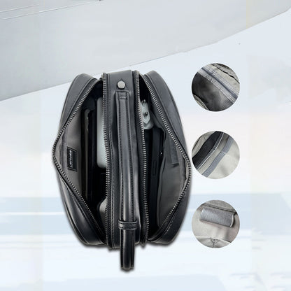 Lenyes LB527 Tomas Serisi Dokuma PU Mat Deri Bilek Tasarımlı Çizilmeye Karşı Dayanıklı Aksesuar Çantası