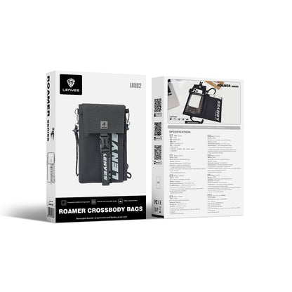Lenyes LB582 Roamer Serisi Çok Amaçlı Su Geçirmez Polyester Kumaş Ayarlanabilir Omuz Askılı Çapraz Vücut Çantası
