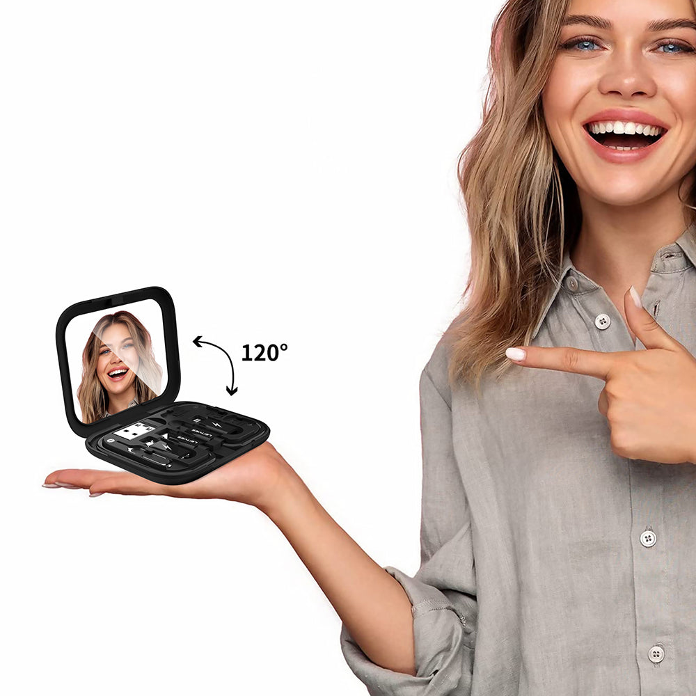 Lenyes LB602 6in1 Type-C to Type-C Kablolu 60W Çevirici Adaptör Seti Standlı Saklama Kutusu