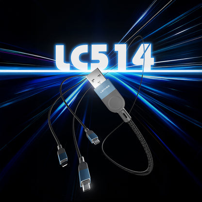 Lenyes LC514 USB-A to Lightning Hızlı Şarj Özellikli Örgülü Data ve Şarj Kablosu 15W 1M