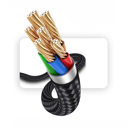 Lenyes LC514 USB-A to Type-C Hızlı Şarj Özellikli Örgülü Data ve Şarj Kablosu 15W 1M