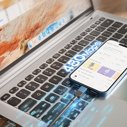 Lenyes LC514 USB-A to Type-C Hızlı Şarj Özellikli Örgülü Data ve Şarj Kablosu 15W 1M