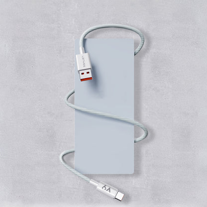 Lenyes LC518 USB-A to Type-C 6A Örgü Tasarımlı Hızlı Şarj Özellikli Data ve Şarj Kablosu 66W 1M