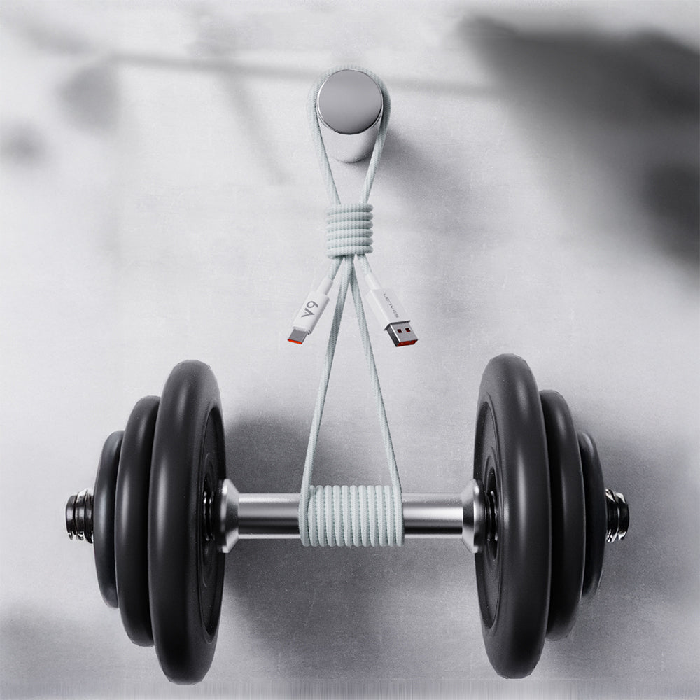 Lenyes LC518 USB-A to Type-C 6A Örgü Tasarımlı Hızlı Şarj Özellikli Data ve Şarj Kablosu 66W 1M