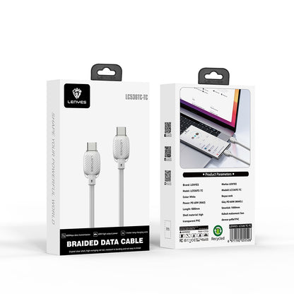 Lenyes LC536 Type-C to Type-C PD Örgü Tasarımlı Hızlı Şarj Özellikli Data ve Şarj Kablosu 60W 1M