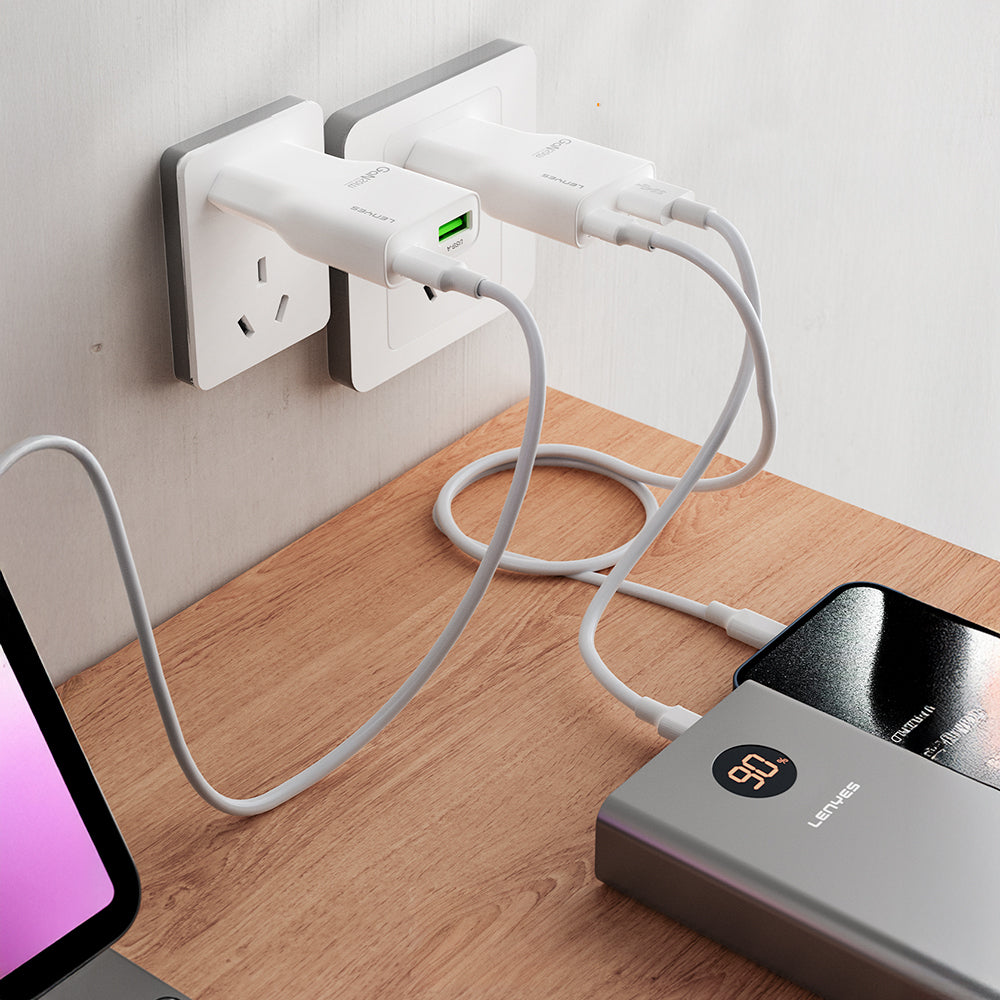 Lenyes LCH11 Serisi Type-C to Type-C GaN Teknolojili PD Hızlı Şarj Özellikli Kablolu Şarj Seti 20W