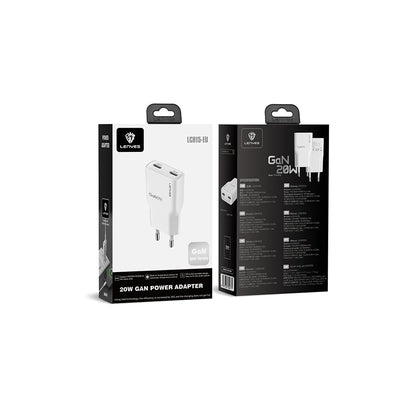 Lenyes LCH15 Dual Type-C PD GaN Teknolojili Hızlı Şarj Başlığı 20W