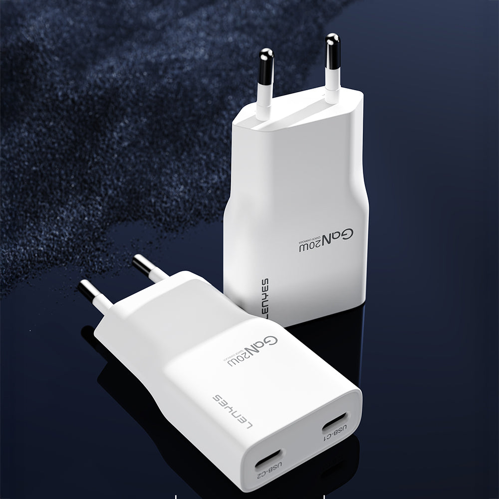 Lenyes LCH15-EU TC-L Type-C to Lightning GaN Teknolojili PD Hızlı Şarj Özellikli Şarj Seti 20W