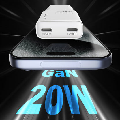 Lenyes LCH15-EU TC-TC Type-C to Type-C GaN Teknolojili PD Hızlı Şarj Özellikli Şarj Seti 20W