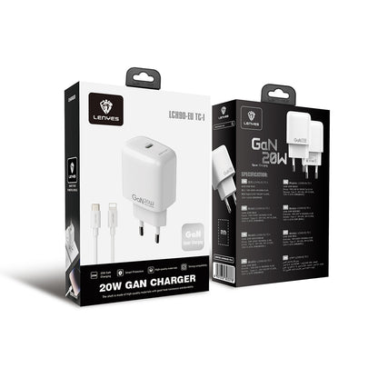 Lenyes LCH90-TC-L Type-C to Lightning GaN Teknolojili PD Hızlı Şarj Özellikli Şarj Seti 20W