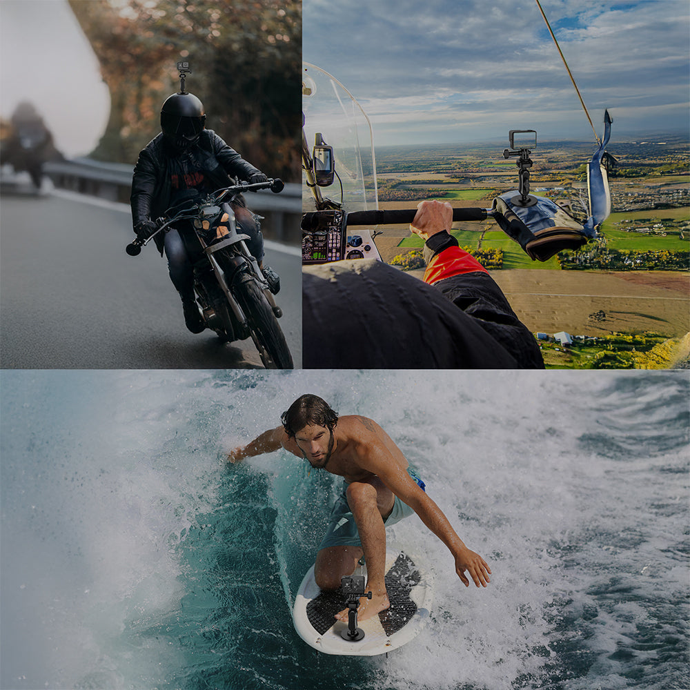 Lenyes LCT104 Teleskopik Vantuzlu Tasarım Aksiyon Kamera Tutucu