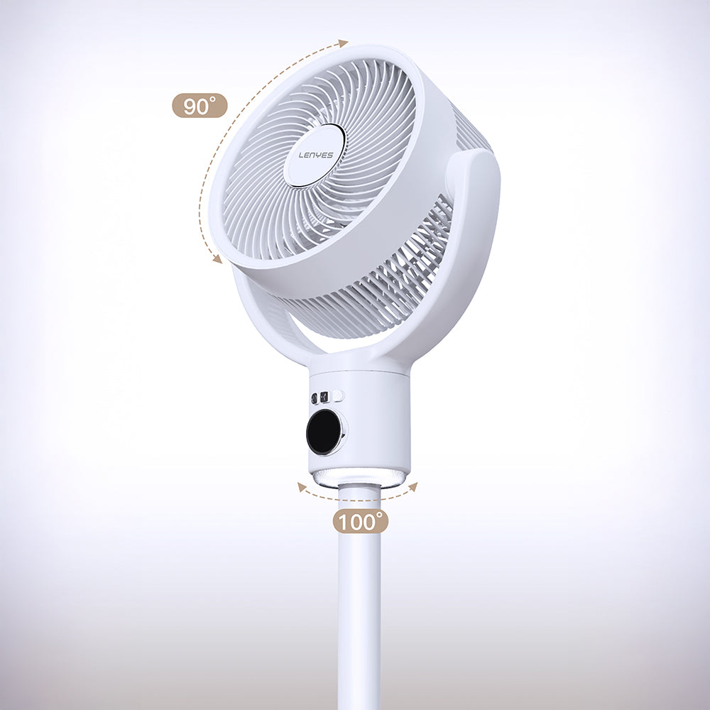 Lenyes LHF10 Dijital LED Göstergeli 5 Kademeli Uzaktan Kumandalı Uzayabilen Gövdeli 10 inç Fan