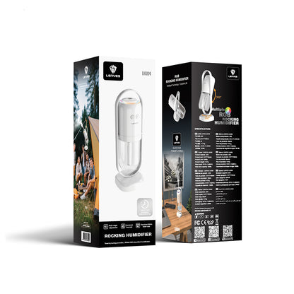 Lenyes LHU04 Kum Saati Tipi 360 Derece Dönebilen RGB Atmosfer Işıklı Sessiz Hava Nemlendirici