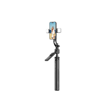 Lenyes LPH107 Canlı Yayın Dolgu Işıklı Kumandalı 360 Derece Dönebilen Selfie Çubuğu ve Tripod