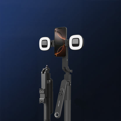 Lenyes LPH108 Canlı Yayın Dolgu Işıklı Kumandalı 360 Derece Dönebilen Selfie Çubuğu ve Tripod