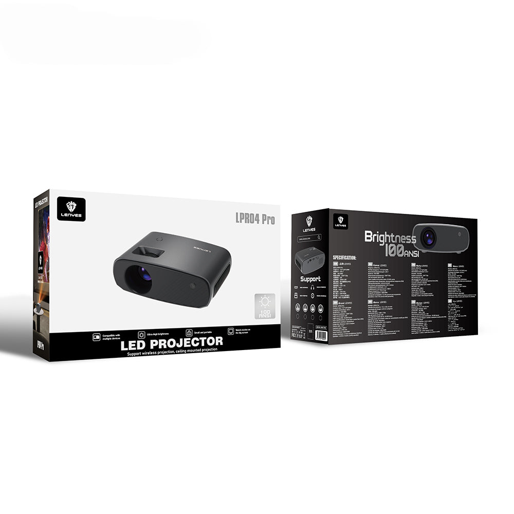 Lenyes LPR04 Pro 2 inç LCD 100 ANSI Lümen Projektör Yansıtma Cihazı