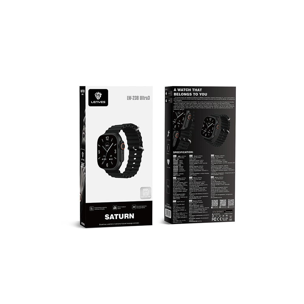 Lenyes LW-238 Ultra3 Saturn Serisi iOS ve Android Uyumlu Akıllı Saat