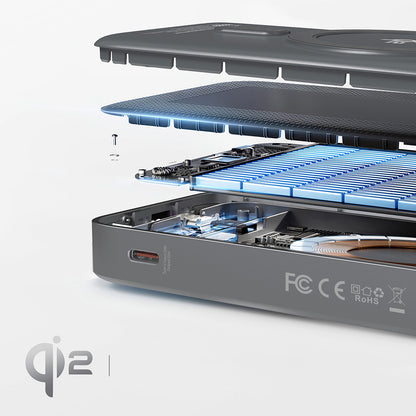 Lenyes PW1009D PD 35W Qi2 Teknolojili Type-C Kablolu Standlı Wireless Powerbank 15W 10000mAh