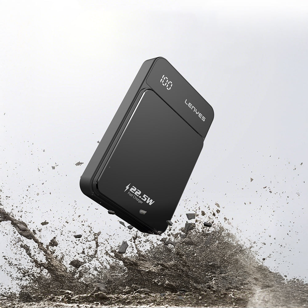 Lenyes PW126D Dijital LED Ekranlı Kablosuz Şarj Özellikli Powerbank 22.5W 10.000mAh