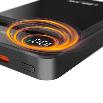 Lenyes PW126D Dijital LED Ekranlı Kablosuz Şarj Özellikli Powerbank 22.5W 10.000mAh