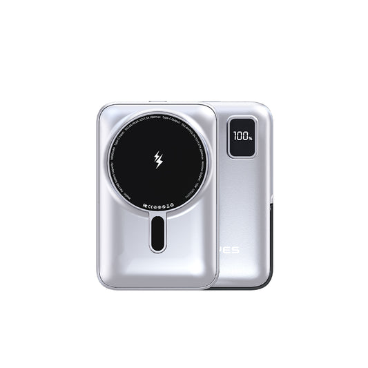 Lenyes PW134D 20W Ultra İnce Dijital LED Ekranlı Standlı Wireless Powerbank 15W 10000mAh