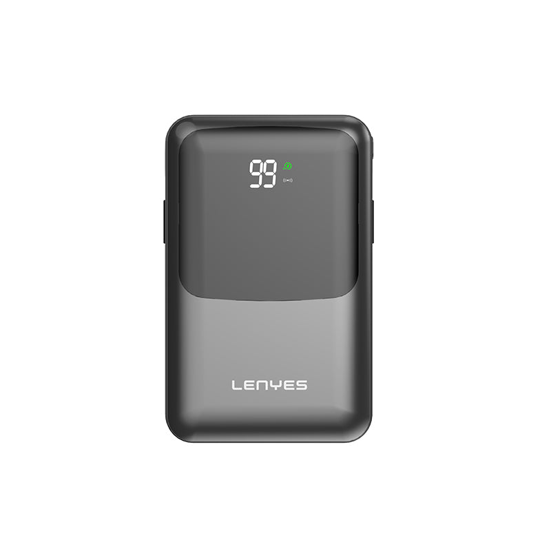 Lenyes PW223D Dijital LED Göstergeli Kablosuz Şarj Özellikli Type-C ve Lightning Kablolu Powerbank 22.5W 20.000mAh