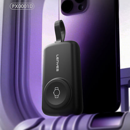 Lenyes PX0001D Akıllı Saat Kablosuz Şarj Özellikli Taşınabilir Type-C Kablolu Powerbank 2000mAh 2W