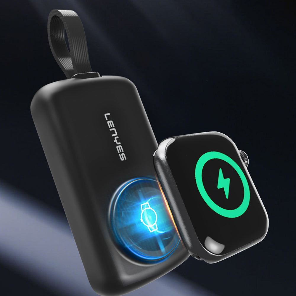 Lenyes PX0001D Akıllı Saat Kablosuz Şarj Özellikli Taşınabilir Type-C Kablolu Powerbank 2000mAh 2W