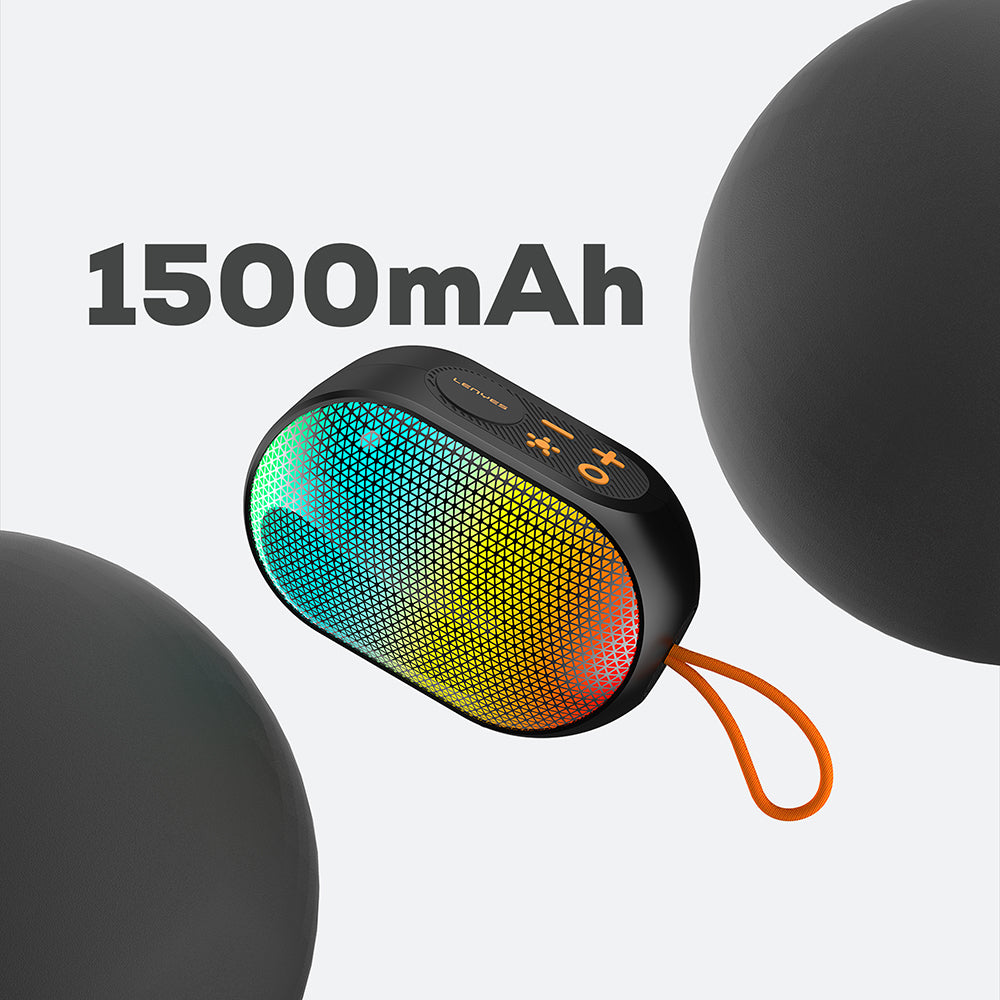 Lenyes S212 Su Geçirmez RGB Işıklı Askılı Taşınabilir Kablosuz Bluetooth Hoparlör v5.3