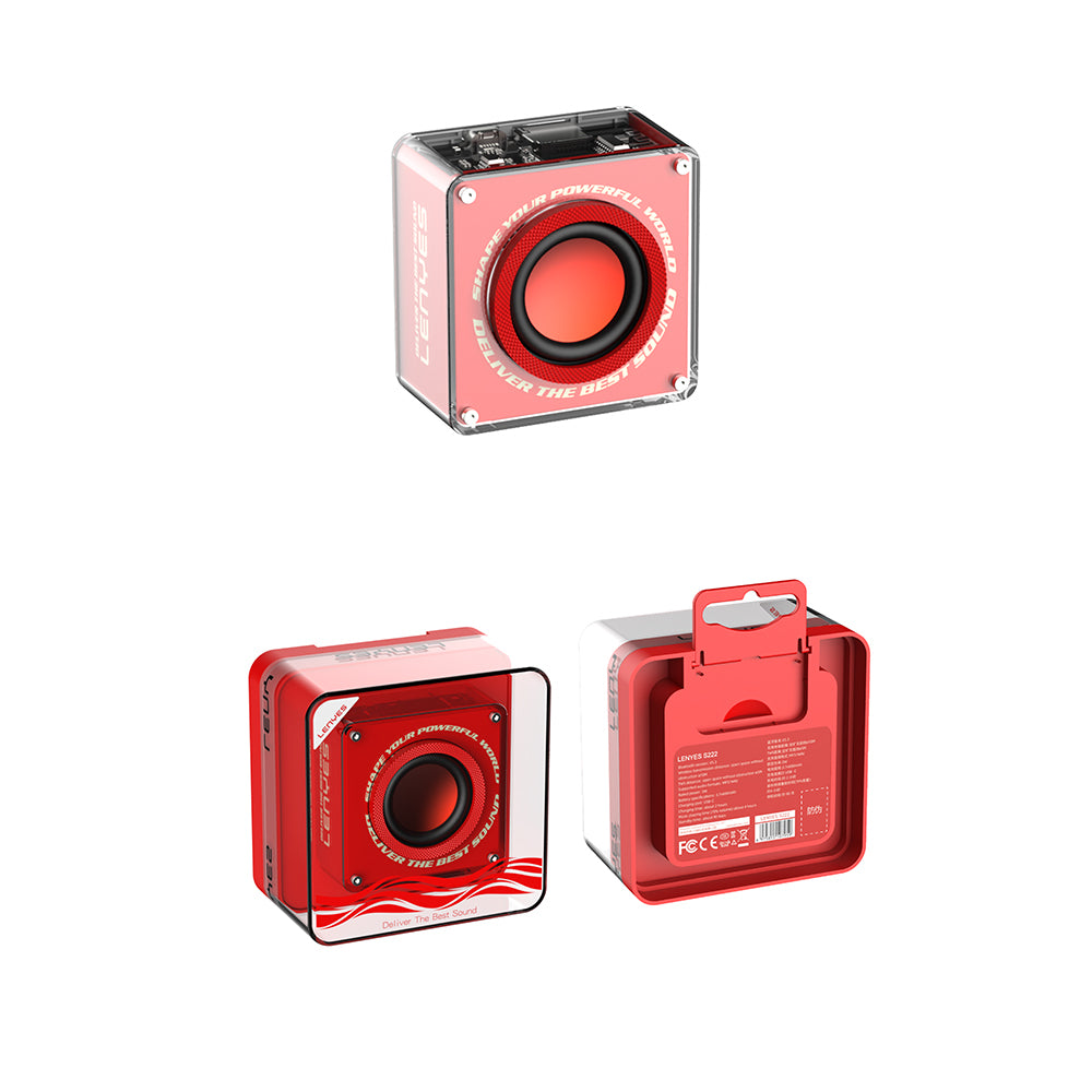 Lenyes S222 Mini TWS Kablosuz Bluetooth Hoparlör v5.3 5W