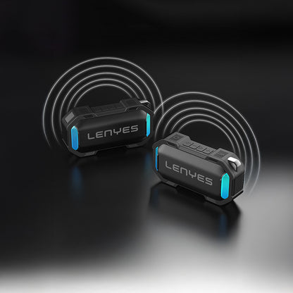 Lenyes S233 Ritme Duyarlı RGB Işıklı Taşınabilir Su Geçirmez TWS Bluetooth Hoparlör