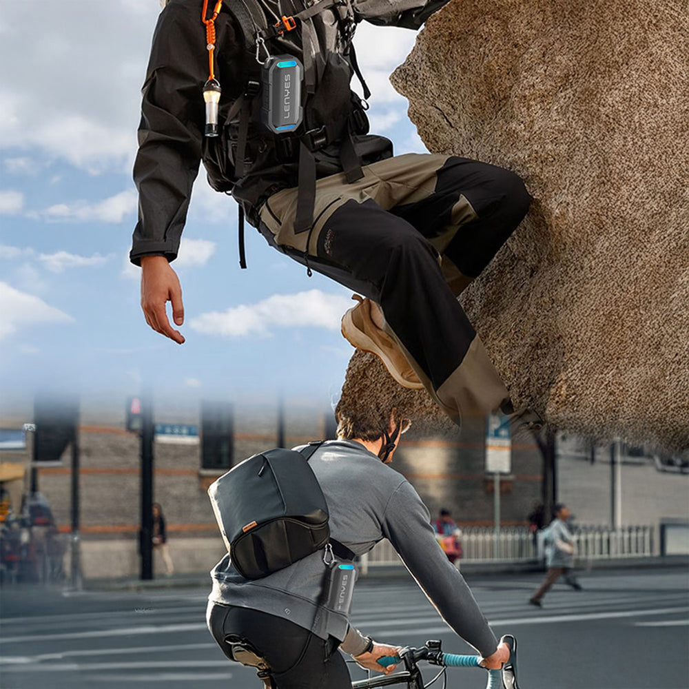 Lenyes S233 Ritme Duyarlı RGB Işıklı Taşınabilir Su Geçirmez TWS Bluetooth Hoparlör