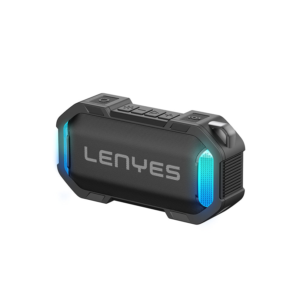 Lenyes S233 Ritme Duyarlı RGB Işıklı Taşınabilir Su Geçirmez TWS Bluetooth Hoparlör