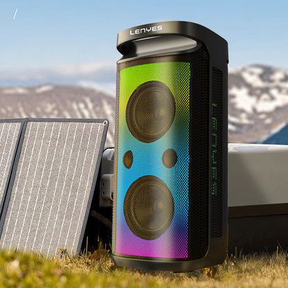 Lenyes S882 Su Geçirmez Mikrofonlu Çoklu Giriş RGB Işıklı TWS Karaoke FM Bluetooth Hoparlör v5.3 200W