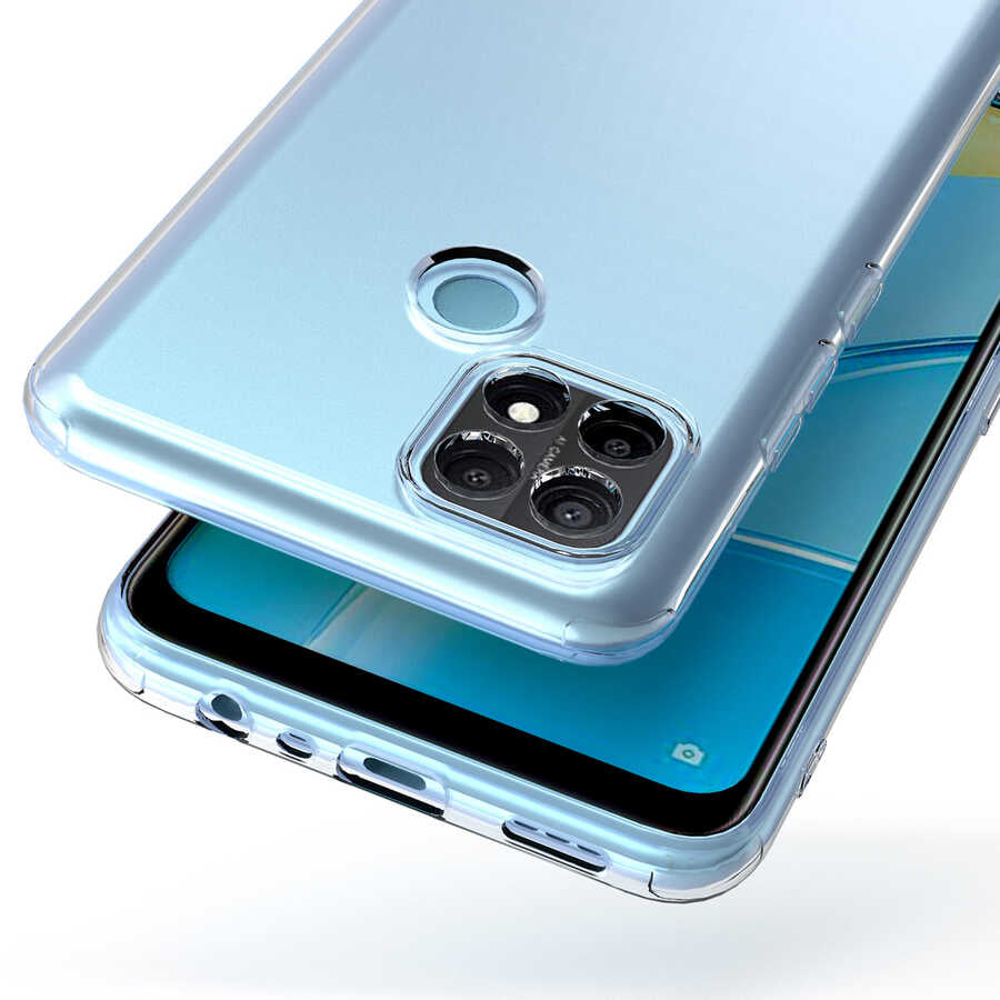 Oppo A15 Kılıf Zore Kamera Korumalı Süper Silikon Kapak