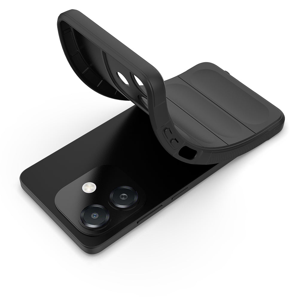 Oppo A3 Kılıf Esnek TPU Oyuklu Arka Yüzey Tasarımlı Zore Etnik Silikon Kapak