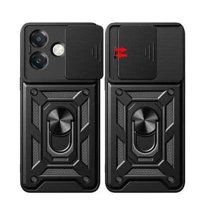 Oppo A3x 4G Kılıf Magnetik Standlı Kamera Korumalı Zore Sürgülü Vega Kapak