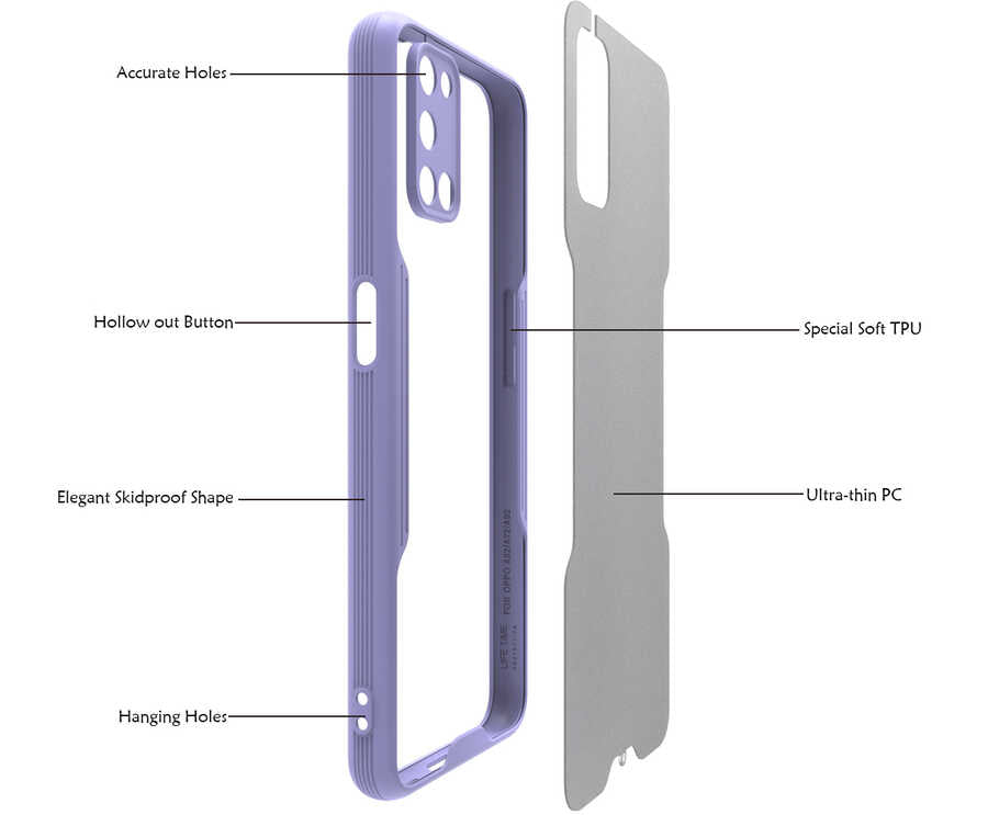 Oppo A52 Kılıf Zore Parfe Kapak