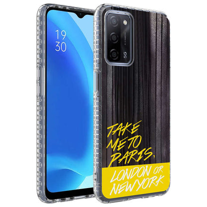 Oppo A54 4G Kılıf Airbag Kenarlı Renkli Desenli Silikon Zore Elegans Kapak