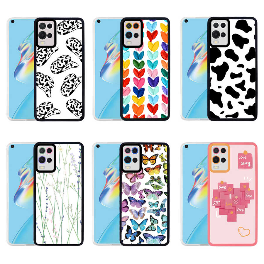 Oppo A54 4G Kılıf Zore M-Fit Desenli Kapak