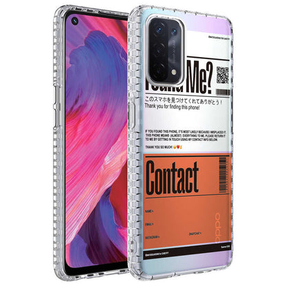 Oppo A74 4G Kılıf Airbag Kenarlı Renkli Desenli Silikon Zore Elegans Kapak