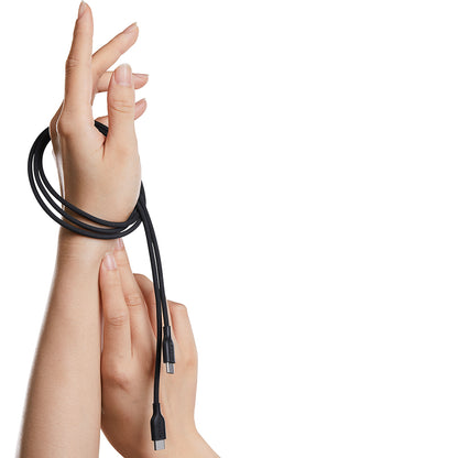 Pitaka Flex Braided Örgülü Tasarımlı Type-C to Type-C PD Data ve Şarj Kablosu 60W 1.2M