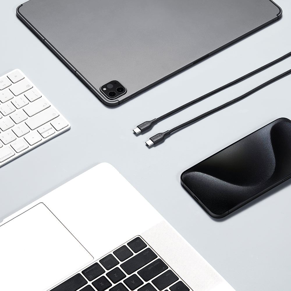 Pitaka Flex Braided Örgülü Tasarımlı Type-C to Type-C PD Data ve Şarj Kablosu 60W 1.2M