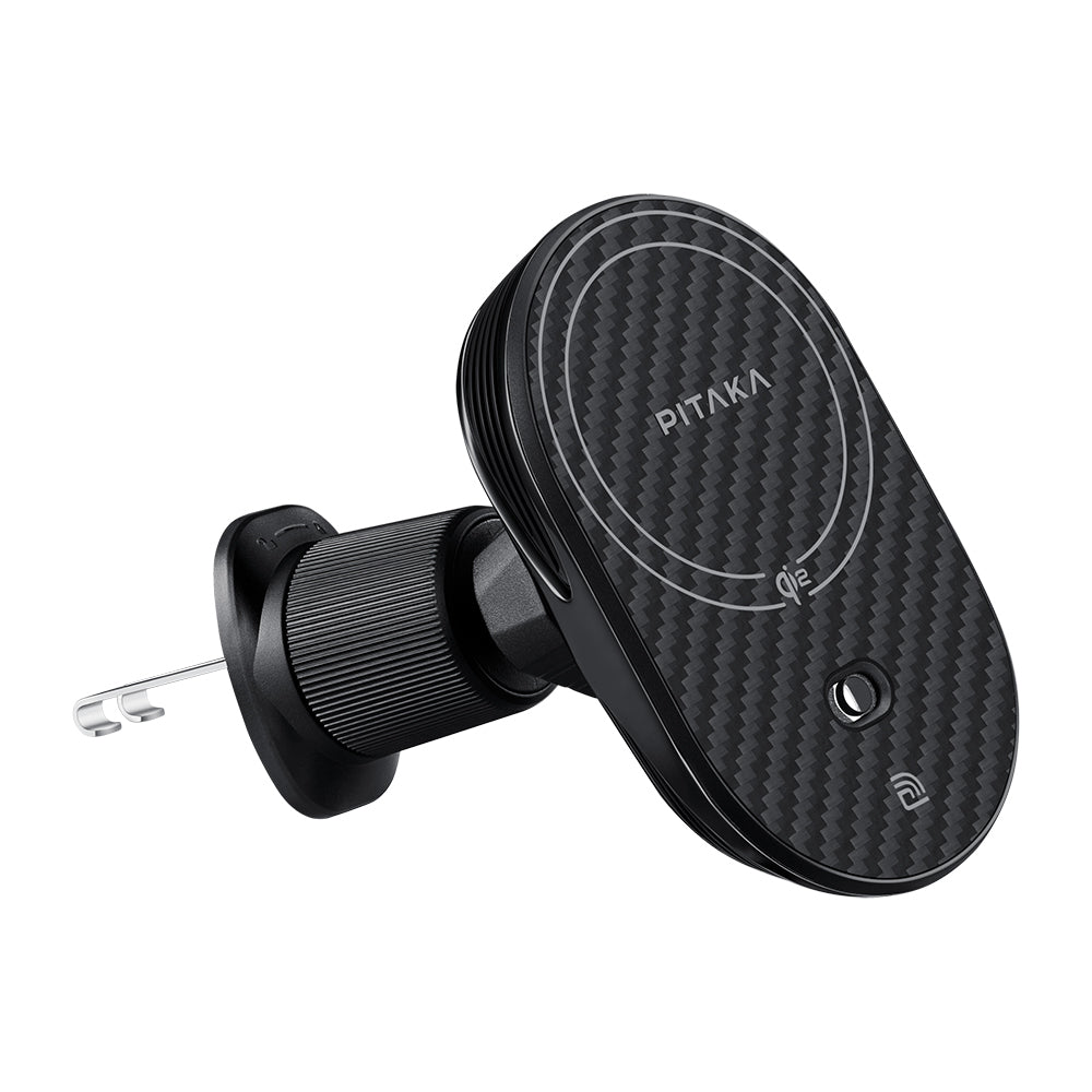 Pitaka MagEZ Pro 2 M-safe Şarj Özellikli Qi2 Aramid Fiber Araç Telefon Tutucu